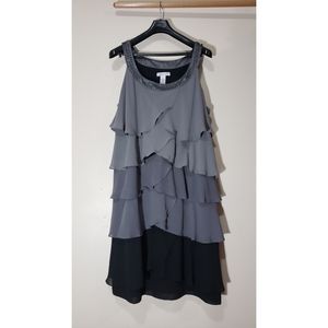 Grey/Black Cocktail "Flapper" Dress Sz 26